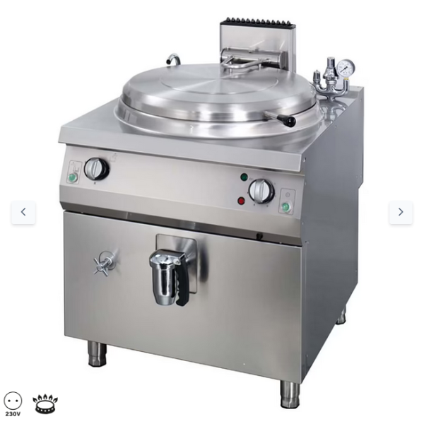  Τηγάνι βρασμού Premium 120L - αέριο - έμμεσο - πλάτος 80cm - βάθος 90cm